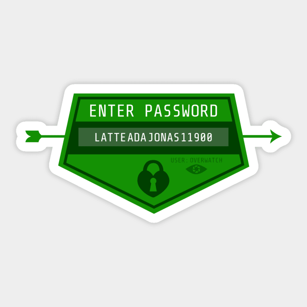 Felicity Smoak - Enter Password - LATTE ADA JONAS 11900 Sticker by FangirlFuel